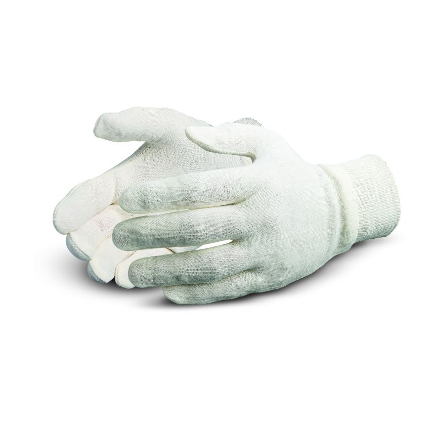 #ML80K Superior Glove® Heavyweight Cotton/Poly Slip-on Inspector Gloves with Knit Wrists